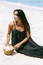 Load image into Gallery viewer, Nova Linen Silk Dress Black
