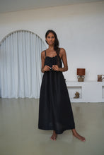 Load image into Gallery viewer, Nova Linen Silk Dress Black