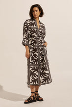 Load image into Gallery viewer, pinpoint dress frond choc