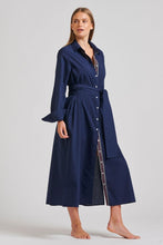 Load image into Gallery viewer, The Pippa Oversized Cotton Longline Dress - Navy