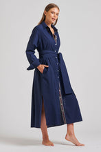 Load image into Gallery viewer, The Pippa Oversized Cotton Longline Dress - Navy