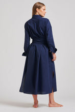 Load image into Gallery viewer, The Pippa Oversized Cotton Longline Dress - Navy