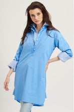 Load image into Gallery viewer, The Popover Shirtdress - Banker Blue