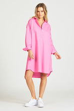 Load image into Gallery viewer, The Popover Shirtdress - Hot Pink
