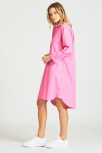 Load image into Gallery viewer, The Popover Shirtdress - Hot Pink