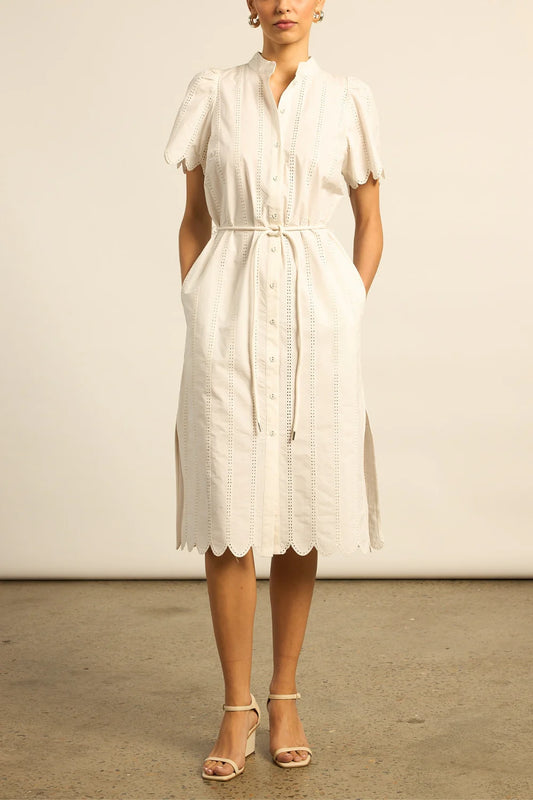 portside dress - porcelain