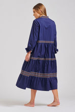 Load image into Gallery viewer, The Sandy Relaxed Tiered Dress - Navy