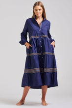 Load image into Gallery viewer, The Sandy Relaxed Tiered Dress - Navy