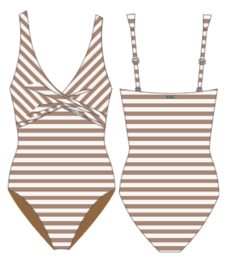 Amour Cross Front Multifit One Piece Tan