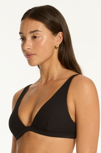 Spinnaker Longline Bralette Black
