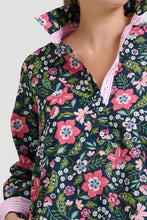 Load image into Gallery viewer, The Popover Shirtdress - Passion Flower French Navy