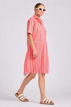Load image into Gallery viewer, The Caitlin Dress - Pink Papaya Stripe
