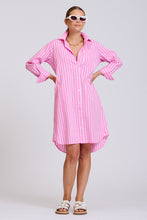Load image into Gallery viewer, The Classic Shirtdress - Double Pink Stripe
