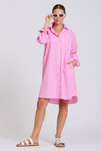 Load image into Gallery viewer, The Classic Shirtdress - Double Pink Stripe