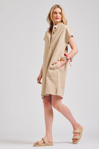 The Fonda Cargo Dress - Stone