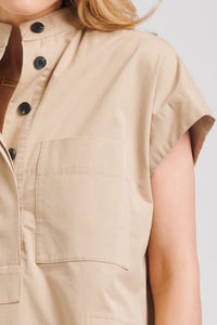 The Fonda Cargo Dress - Stone