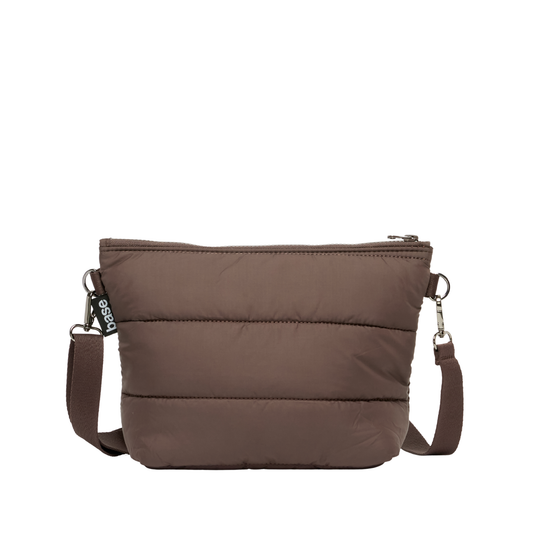 stash base crossbody (cloud) - chocolate