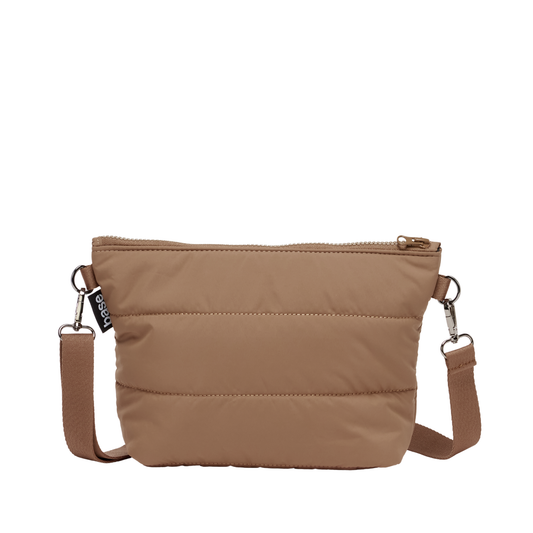 stash base crossbody (cloud) - hazelnut