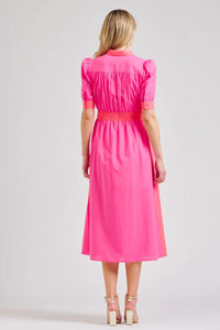 The Gabby Long Dress - Watermelon/Hot Pink