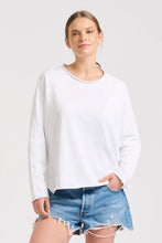 Load image into Gallery viewer, Raw Long Sleeve Sweatshirt - White