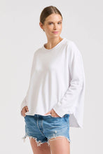 Load image into Gallery viewer, Raw Long Sleeve Sweatshirt - White