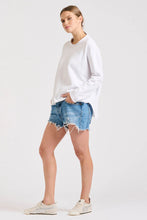 Load image into Gallery viewer, Raw Long Sleeve Sweatshirt - White