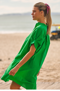 The Isla Short Sleeve Dress - Green