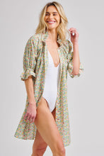Load image into Gallery viewer, The Tia Easy Flow Shirt Dress - Mint Floral
