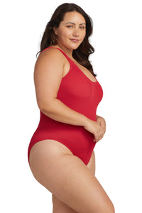 Kahlo One Piece Crimson Red Eco