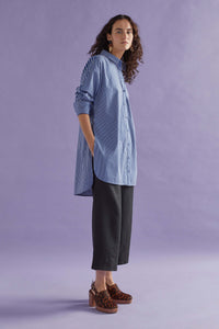 Ligne Print Shirt Blue Stripe