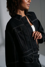 Load image into Gallery viewer, Wes Linen Jacket Black