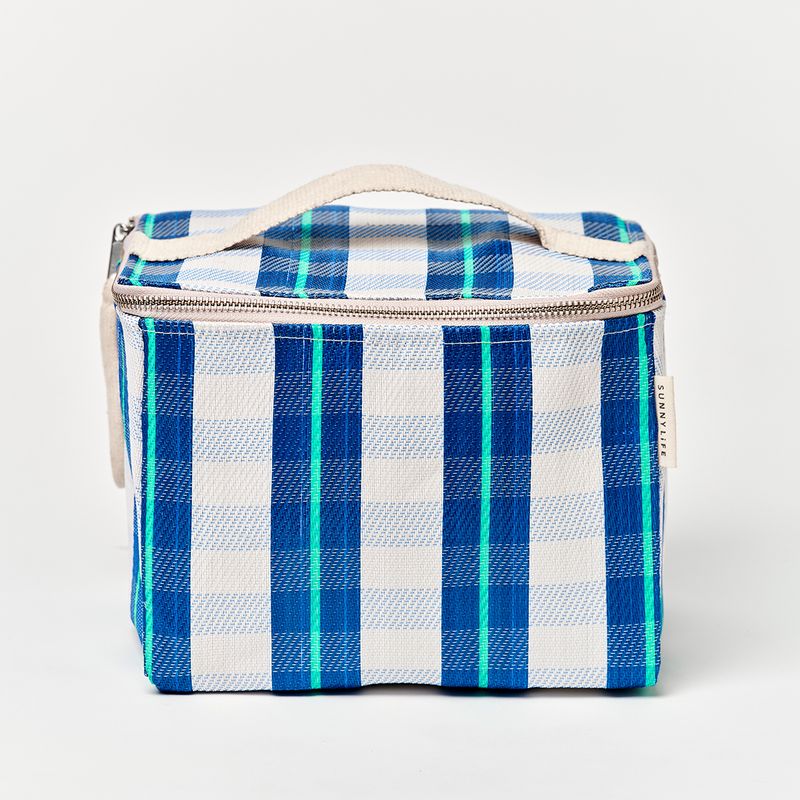 Recycled Nylon Lunch Cooler Bag La Mer Blue Neon
