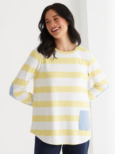 Load image into Gallery viewer, Long Sleeve Stripe Tee Butter