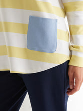 Load image into Gallery viewer, Long Sleeve Stripe Tee Butter