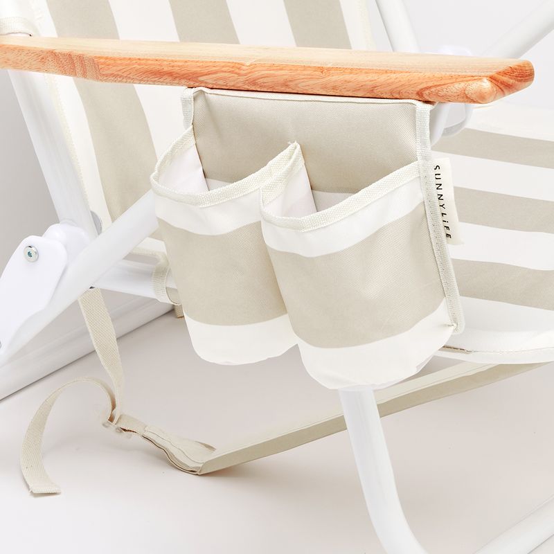 Deluxe Beach Chair Oyster Stripe