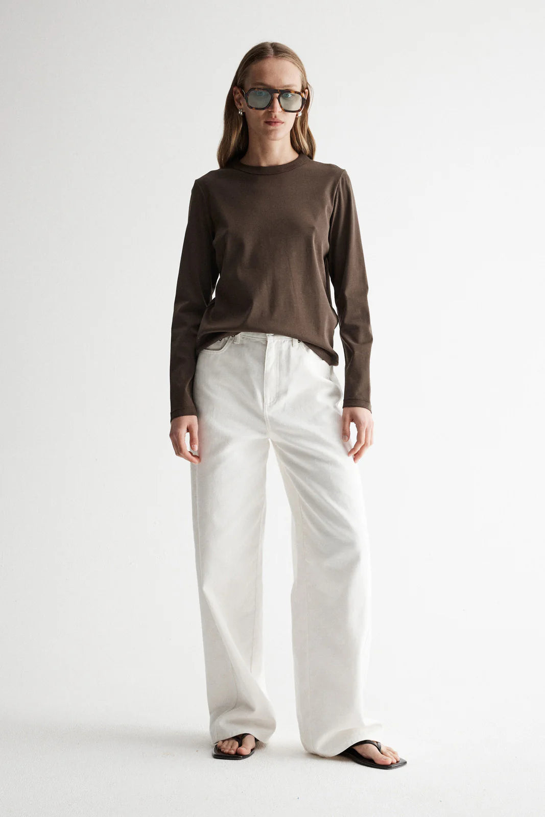 Zoe Long Sleeve Tee Chocolate