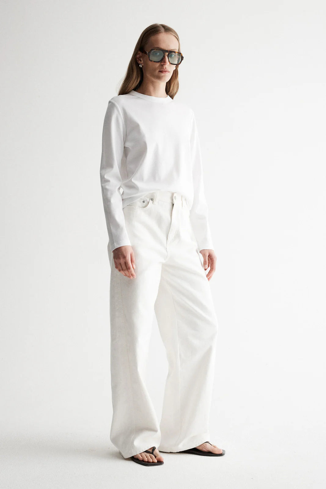 Zoe Long Sleeve Tee White