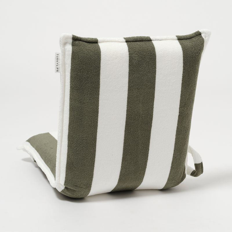 Terry Travel Lounger The Vacay Olive Stripe