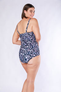 Underwire Tankini Top F/G - Navy Floral