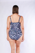 Load image into Gallery viewer, Shirred One Piece - Navy Floral