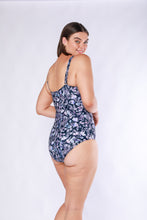 Load image into Gallery viewer, Shirred One Piece - Navy Floral