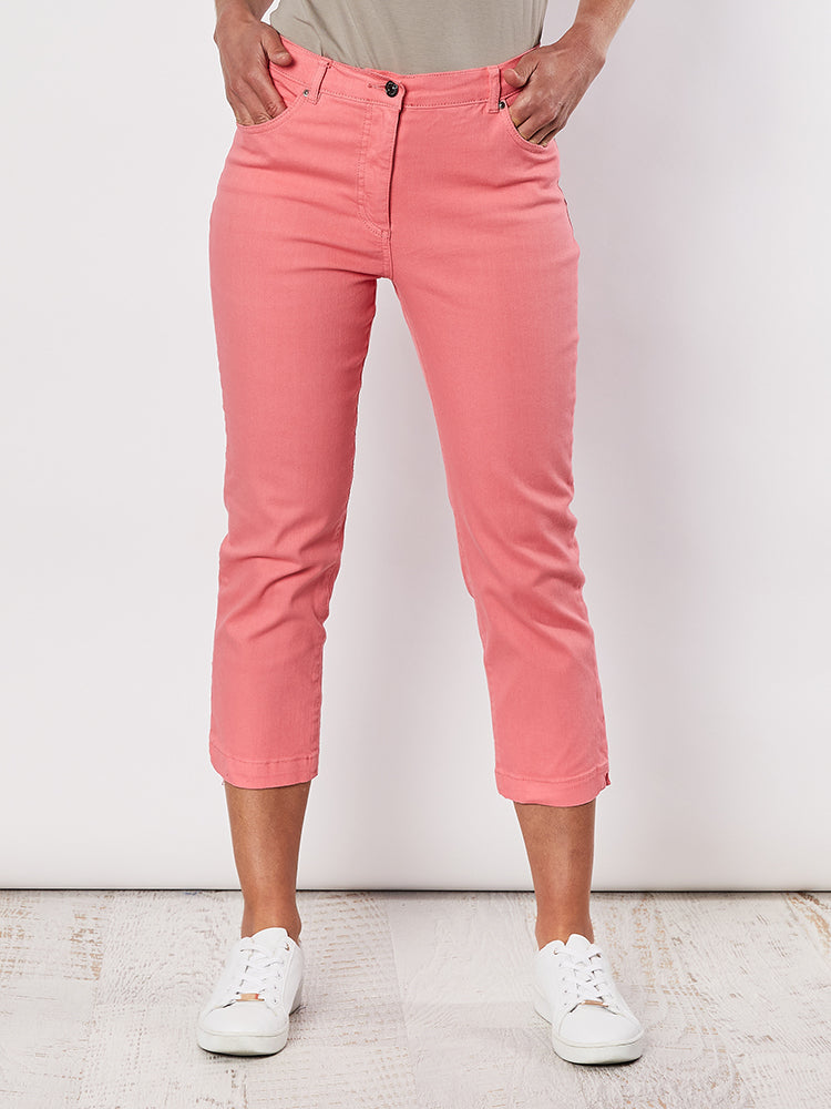 Cropped Miracle Denim Jean - Coral