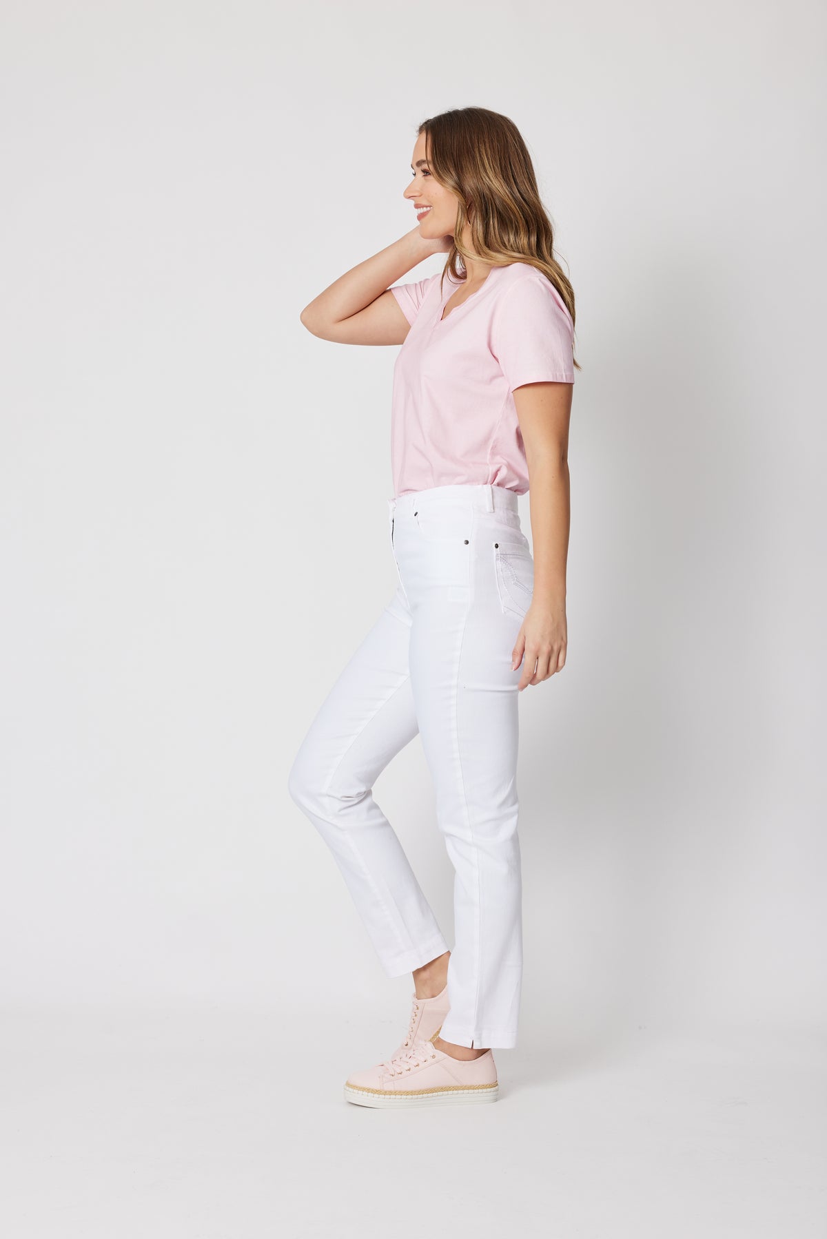 Slim Leg Miracle Denim Jean - White