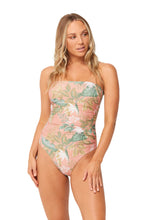 Load image into Gallery viewer, Paluma Ruched Bandeau One Piece - Coral