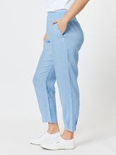 Load image into Gallery viewer, Ribbed Waist Linen Pant - Denim