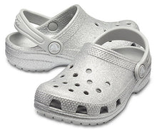 Load image into Gallery viewer, Crocs Australia Kids Classic Glitter Clog | Silver | One Country Mouse Yamba