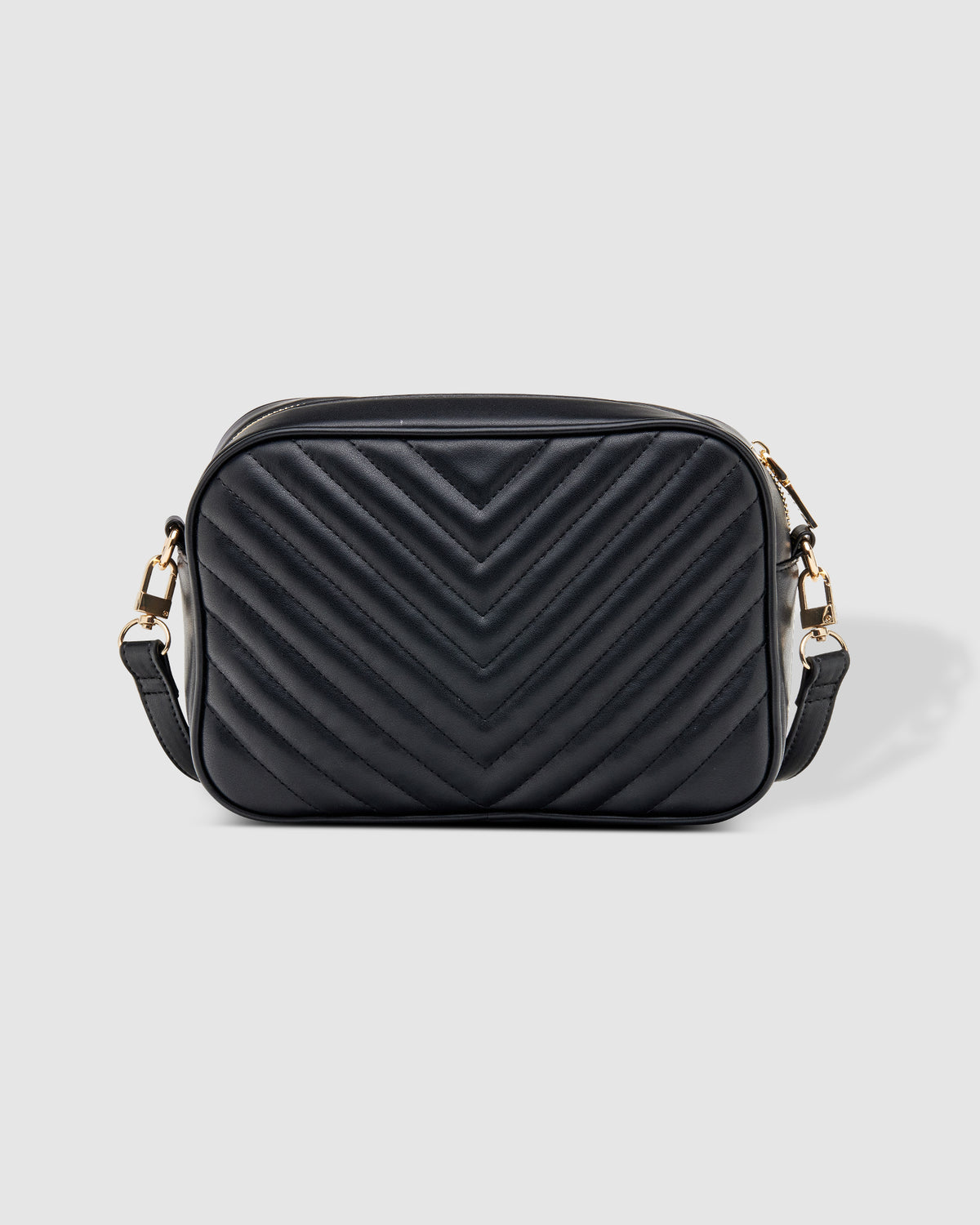 Anastasia Black Quilted Crossbody Bag