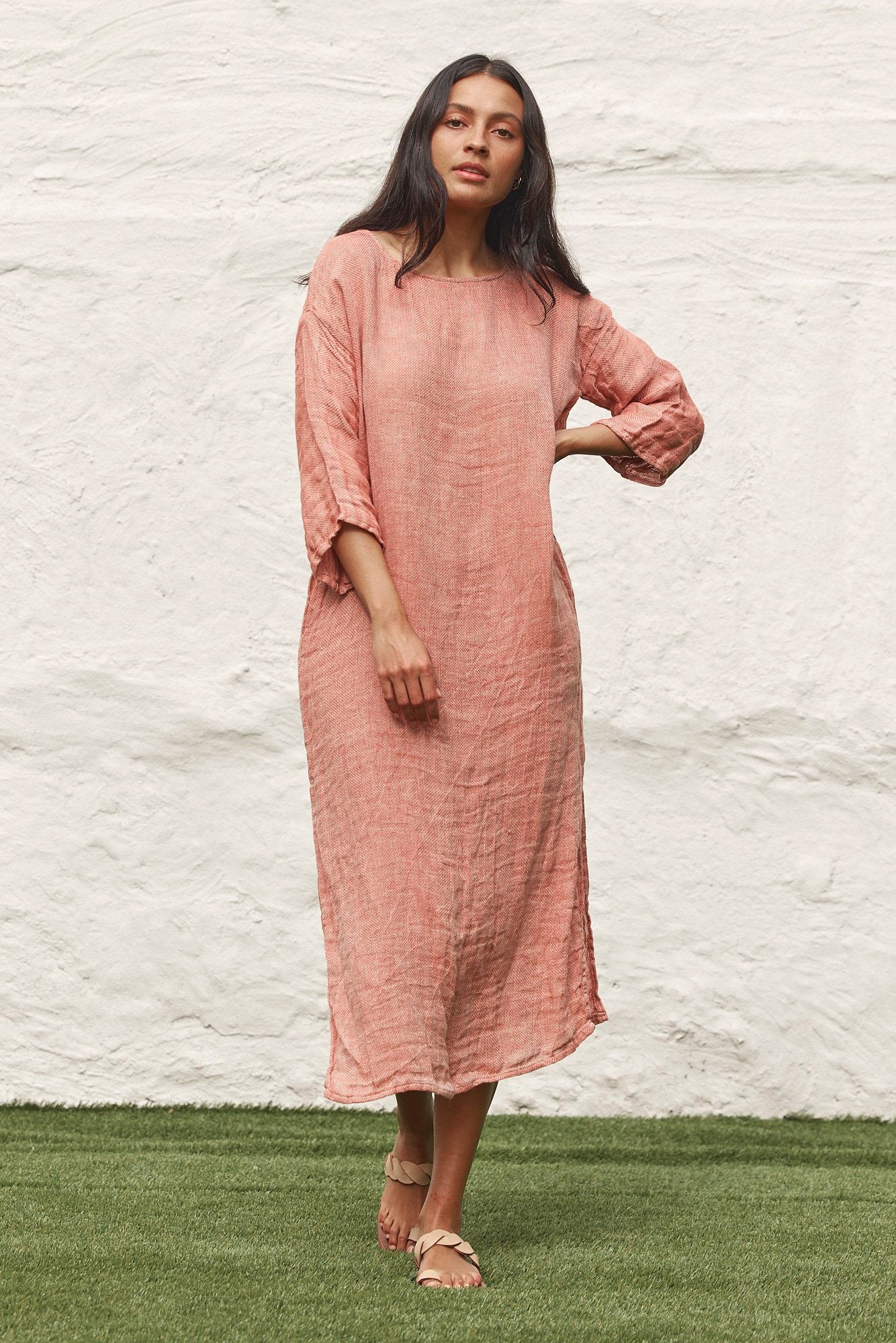 Positano maxi with Sleeve - Aida Saffron