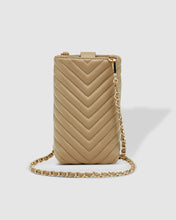 Load image into Gallery viewer, Vera Coffee Quilted Phone Crossbody Bag