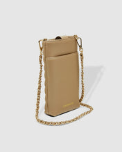 Load image into Gallery viewer, Vera Coffee Quilted Phone Crossbody Bag